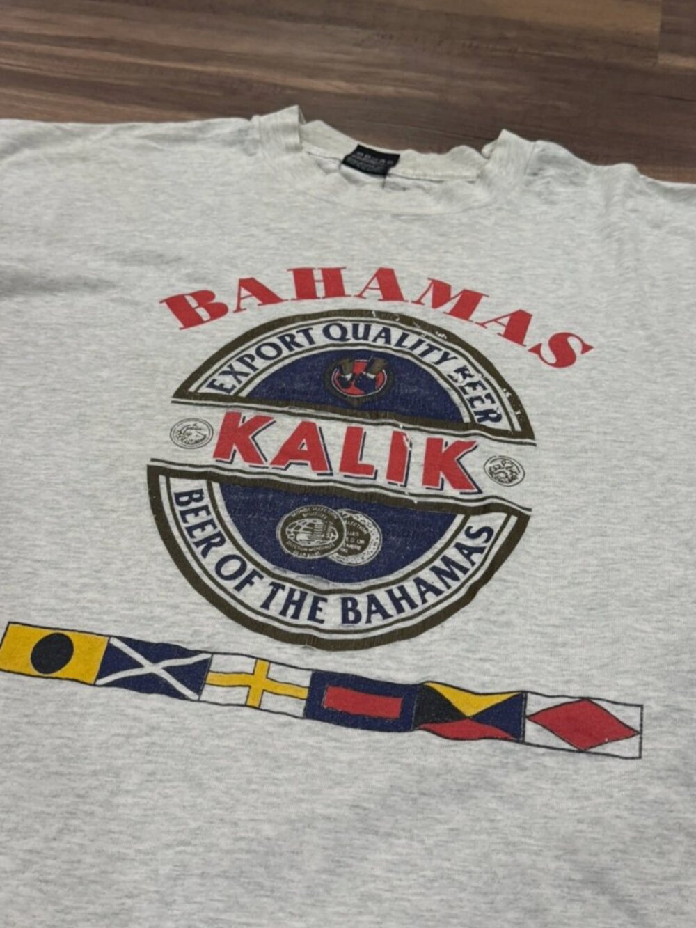 Vintage 90s Kalik Export Quality Beer of the Bahamas Graphic Promo T-Shirt XL